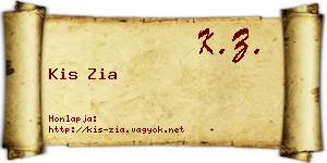 Kis Zia névjegykártya